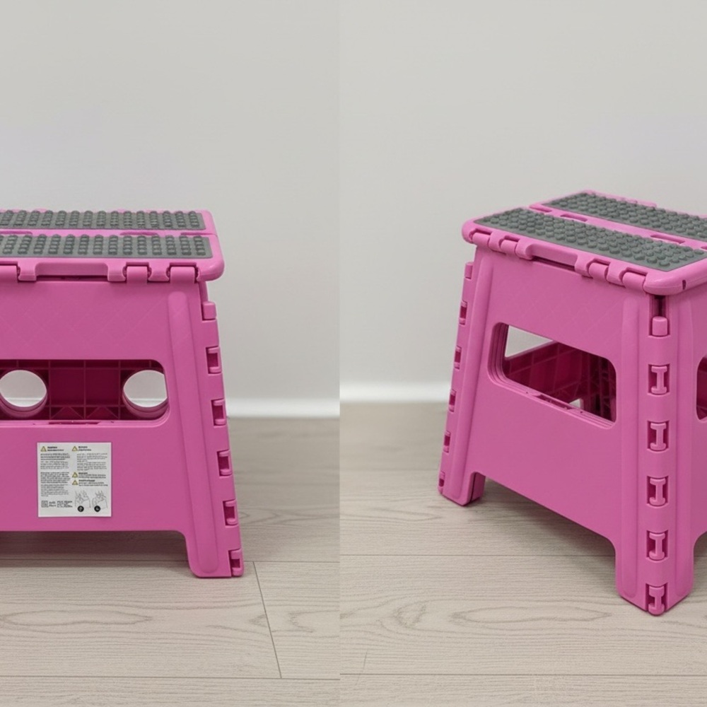Pink Kids Folding Step Stool